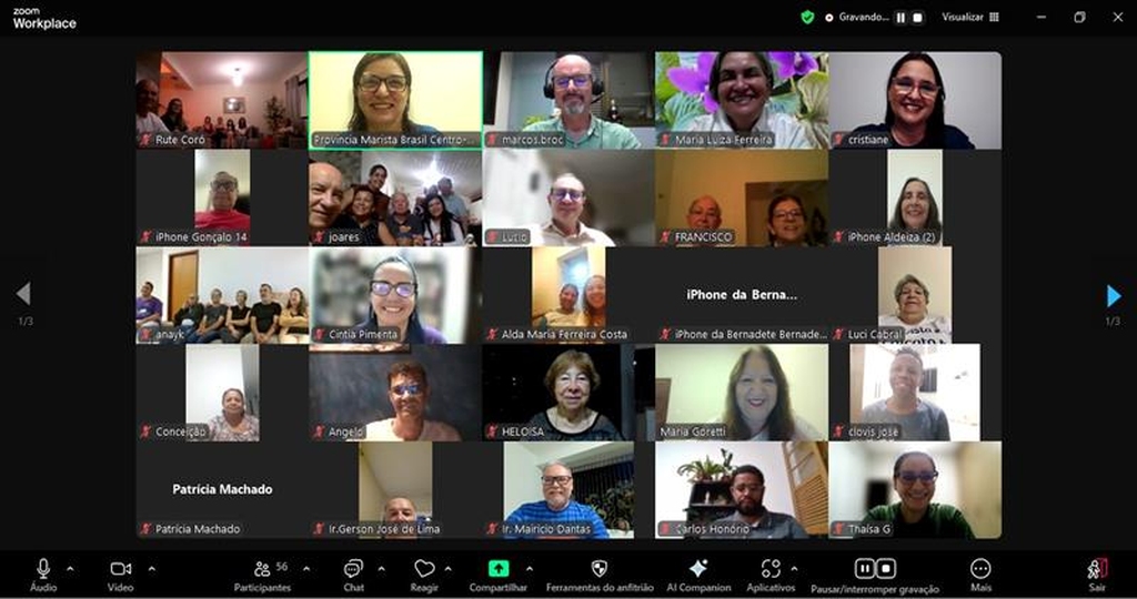 Encontro Virtual do Laicato Marista da PMBCN reúne cerca de 70 participantes